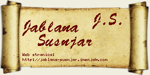Jablana Šušnjar vizit kartica